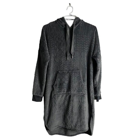 Denver Hayes Women's Charcoal Gray Patterned Super Cozy Lounge Dress - Picture 1 of 9